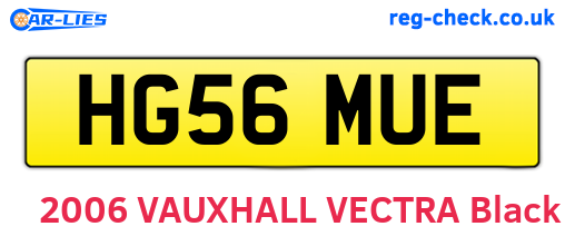 HG56MUE are the vehicle registration plates.