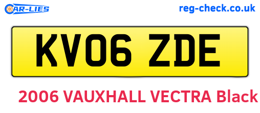 KV06ZDE are the vehicle registration plates.