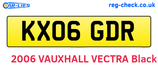 KX06GDR are the vehicle registration plates.