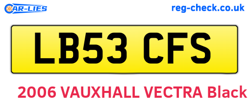 LB53CFS are the vehicle registration plates.