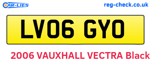 LV06GYO are the vehicle registration plates.