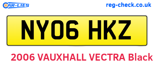 NY06HKZ are the vehicle registration plates.