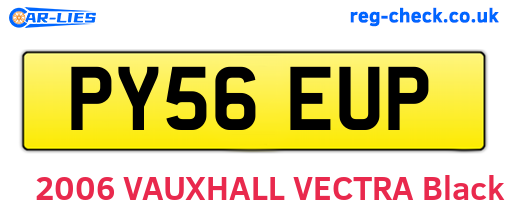 PY56EUP are the vehicle registration plates.