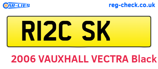R12CSK are the vehicle registration plates.