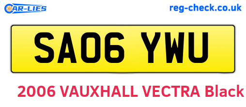 SA06YWU are the vehicle registration plates.