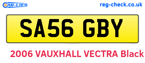 SA56GBY are the vehicle registration plates.