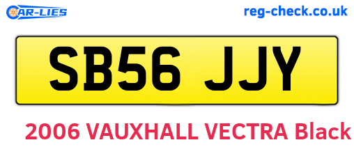 SB56JJY are the vehicle registration plates.