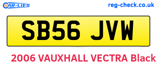 SB56JVW are the vehicle registration plates.