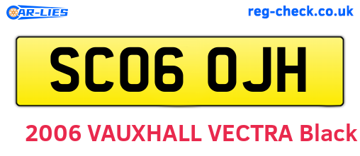SC06OJH are the vehicle registration plates.
