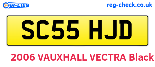 SC55HJD are the vehicle registration plates.