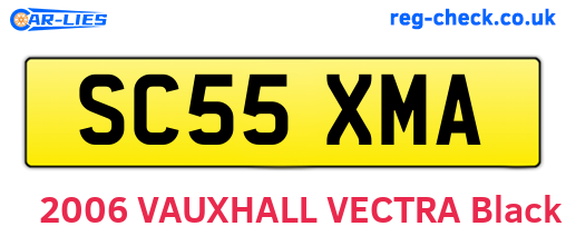 SC55XMA are the vehicle registration plates.