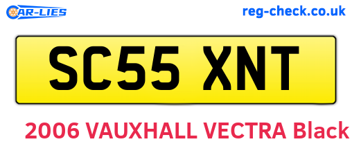 SC55XNT are the vehicle registration plates.