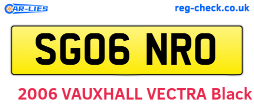 SG06NRO are the vehicle registration plates.