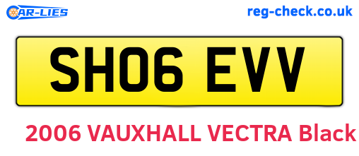 SH06EVV are the vehicle registration plates.