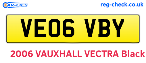 VE06VBY are the vehicle registration plates.