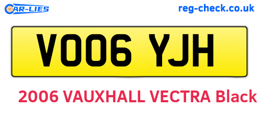 VO06YJH are the vehicle registration plates.