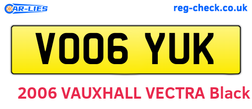 VO06YUK are the vehicle registration plates.
