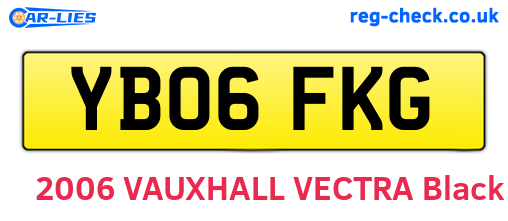 YB06FKG are the vehicle registration plates.