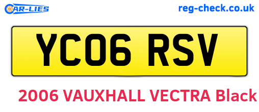 YC06RSV are the vehicle registration plates.