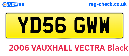 YD56GWW are the vehicle registration plates.