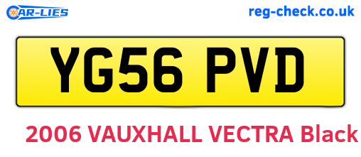 YG56PVD are the vehicle registration plates.