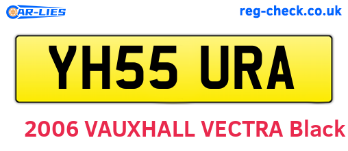 YH55URA are the vehicle registration plates.