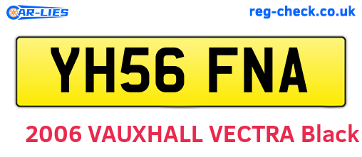 YH56FNA are the vehicle registration plates.
