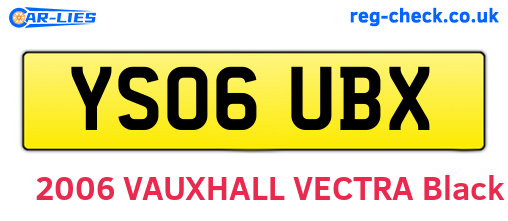 YS06UBX are the vehicle registration plates.
