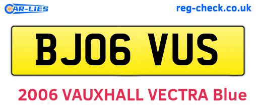 BJ06VUS are the vehicle registration plates.