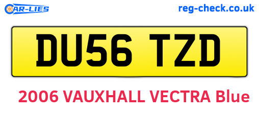 DU56TZD are the vehicle registration plates.