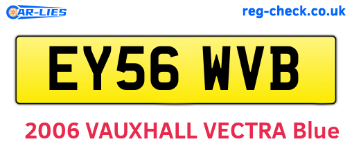 EY56WVB are the vehicle registration plates.