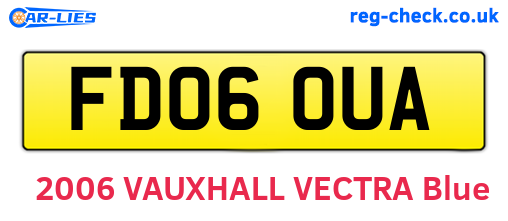 FD06OUA are the vehicle registration plates.