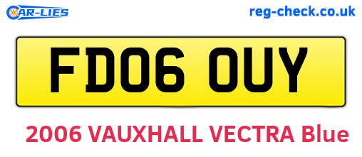 FD06OUY are the vehicle registration plates.