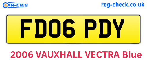FD06PDY are the vehicle registration plates.