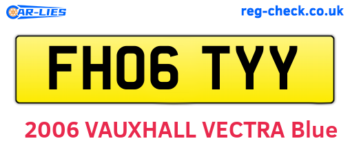 FH06TYY are the vehicle registration plates.