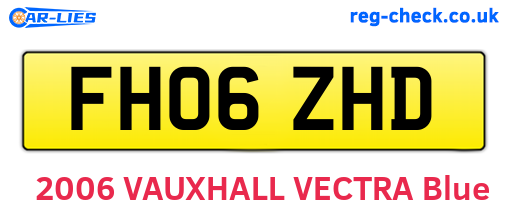 FH06ZHD are the vehicle registration plates.