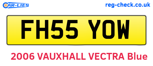 FH55YOW are the vehicle registration plates.