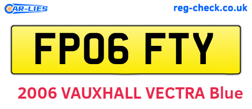 FP06FTY are the vehicle registration plates.