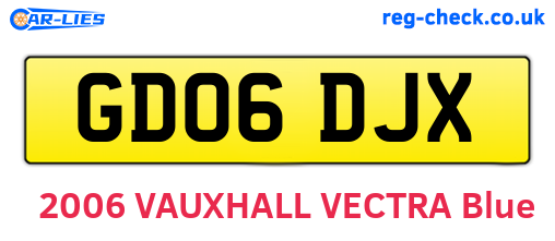 GD06DJX are the vehicle registration plates.