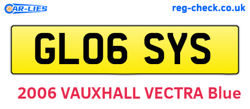 GL06SYS are the vehicle registration plates.