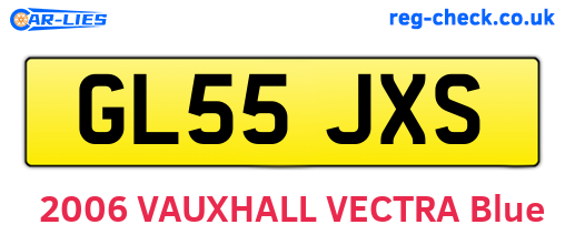 GL55JXS are the vehicle registration plates.