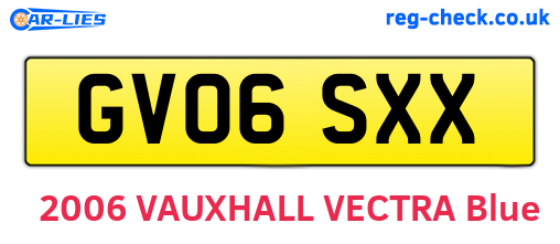 GV06SXX are the vehicle registration plates.