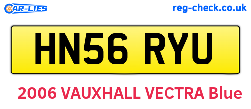 HN56RYU are the vehicle registration plates.