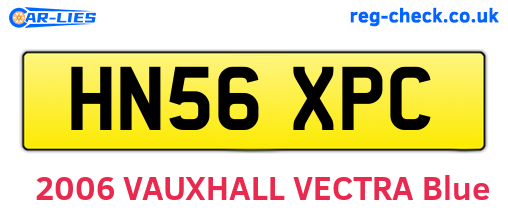 HN56XPC are the vehicle registration plates.