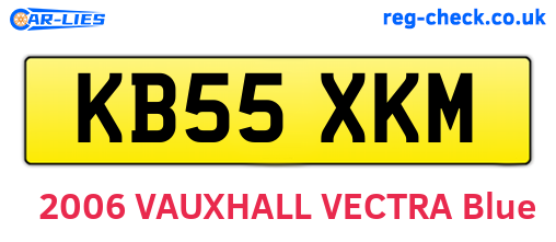 KB55XKM are the vehicle registration plates.