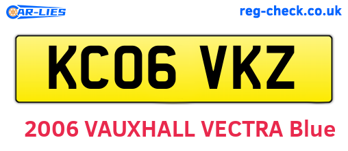 KC06VKZ are the vehicle registration plates.