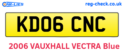 KD06CNC are the vehicle registration plates.