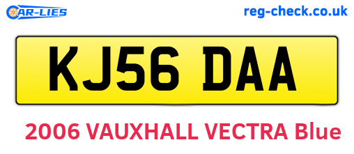 KJ56DAA are the vehicle registration plates.
