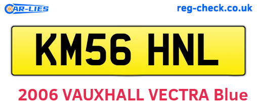 KM56HNL are the vehicle registration plates.