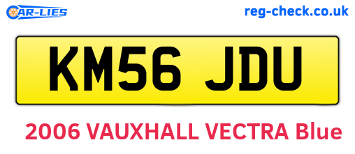 KM56JDU are the vehicle registration plates.